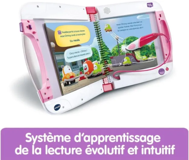 MagiBook Starter Pack Rose, Lecteur Interactif de Livres Éducatifs, Système d'apprentissage de la Lecture Tactile et Ludique, Cadeau Enfant de 2 Ans à 8 Ans, Rose - Contenu en Français Unique