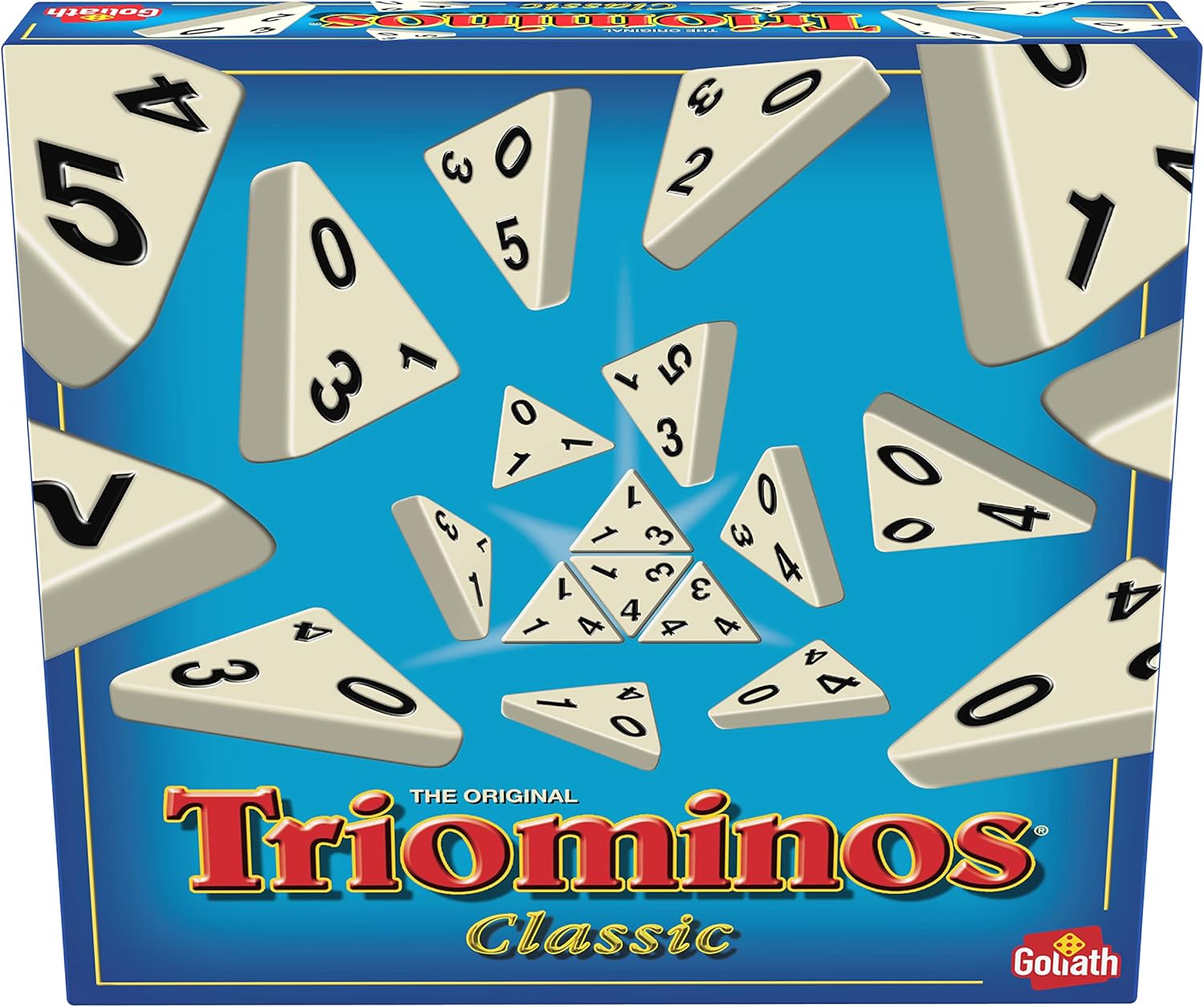 Triominos Classic - Jeu Stratégie et de Réflexion de Société Famille et Enfants dès 6 Ans - Jeu de Dominos Triangulaires à 3 Côtés - Un Classique depuis 50 ans - 2 à 4 joueurs - 30 min