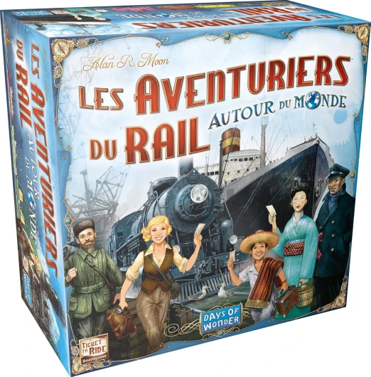 LES AVENTURIERS DU RAIL : AUTOUR DU MONDE - Nouvelle Version Complète avec Bateaux - Jeu de Société & Stratégie pour Enfants dès 10 ans - 2 à 5 Joueurs - 90 à 120 min - En Français - Days of Wonder