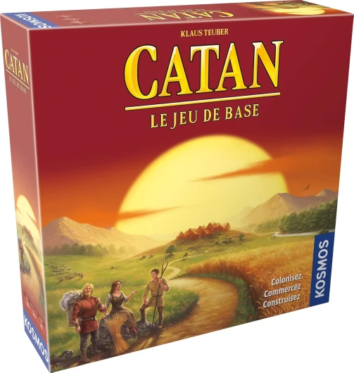 Asmodee - CATAN : Jeu de Base - Unbox Now - Jeu de Société pour Adultes et Enfants dès 10 ans - 3 à 4 joueurs - 75 min - Jeu de Stratégie et de Négociation Immersif - Version Française - Kosmos Jeu de Base - Nouvelle Edition