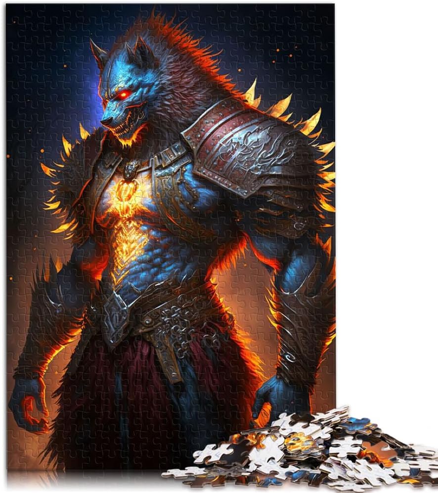 Puzzles de 1000 pièces pour Adultes - Loup-Garou blindé de qualité supérieure - Jouets de société 100% recyclés - Jeux éducatifs - Puzzles Anti-Stress 26 x 37 cm Xq04- Armored Werewolf 26x38cm