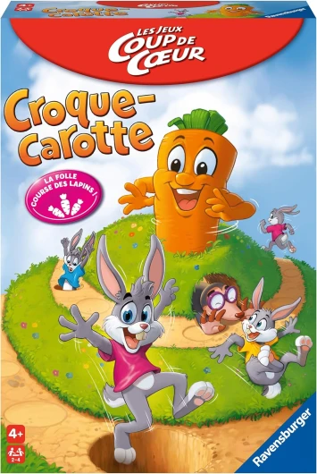 Croque Carotte - Jeu De Société De Parcours Rigolo - Enfants Et Parents - Format De Boîte Compact - De 2 Ã€ 4 Joueurs Ã€ Partir De 4 Ans - Mixte - 22324 - Version Française
