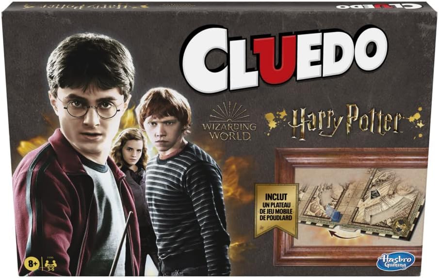 Gaming Cluedo : Édition Harry Potter Wizarding World, Jeu de Détective pour 5 Joueurs, Enfants dès 8 Ans, Conçu pour Les Fans de Jeux de Société Classiques, Cadeau de Noël pour la Famille France Multicolore