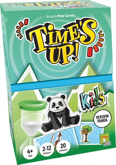 Asmodee - TIME'S UP! KIDS : Version Panda - Jeu de Société Enfants dès 4 ans - Jeu d'Ambiance Famille- Jeu de Rapidité avec Cartes Dessins à Faire Deviner - 2 à 12 joueurs - 20 min- Repos Production Kids - Version Panda