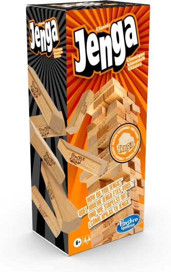Jenga, Jeu De Société en Bois, Jeu d’Adresse pour Enfants Et Familles, Version Française, Cadeau De Noël, Idées Cadeaux d'anniversaire et pour Noël, À Partir De 6 Ans Classique