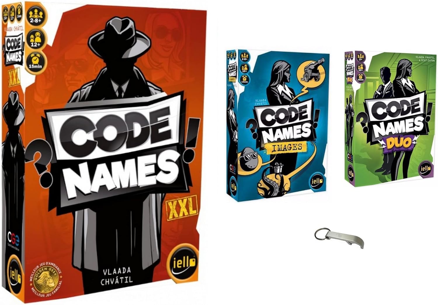 Lot Code XXL + Code Names Duo + Code Names Images + 1 Décapsuleur Blumie (XXL + Images + Duo) Xxl + Images + Base