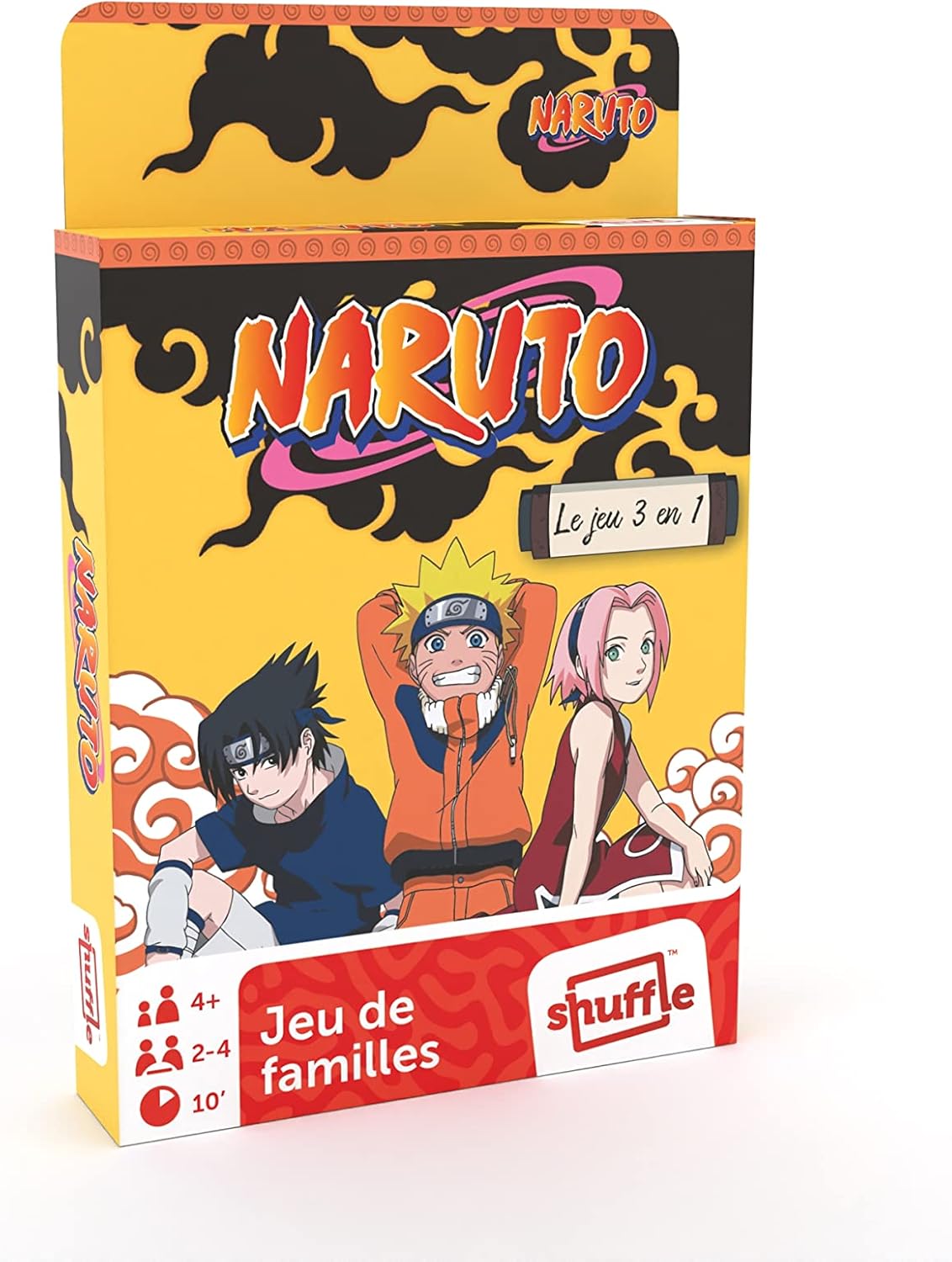 Jeu Naruto - 3 Jeux en 1-7 Familles, Action et Batailles - Jeu de Cartes Enfants & Famille – À partir de 4 Ans