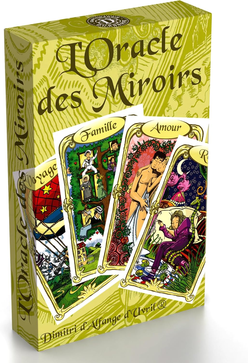 Grimaud - L'Oracle des Miroirs - Jeu de cartes divinatoire - Oracle divinatoire - Cartomancie, Vert Jaune
