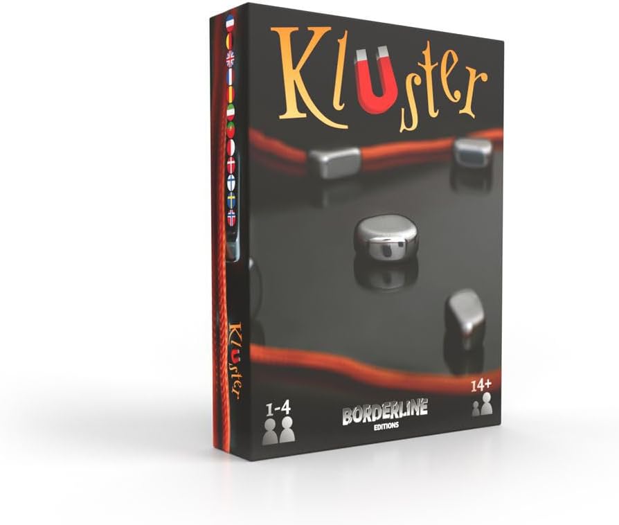 Borderline Editions – Kluster – Jeu d’adresse aimants – Pierres aimantées – Jeu d’ambiance à jouer en famille ou entre amis – De 1 à 4 joueurs