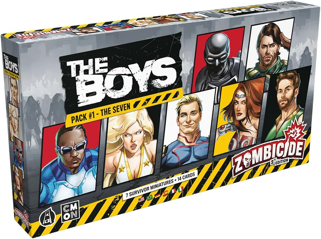 ZOMBICIDE Extension : The Boys Pack #1 - The Seven - Jeux de société - Jeux de Plateau - Jeux de Figurines - A partir de 14 Ans - 1 à 6 Joueurs - Version multilingue