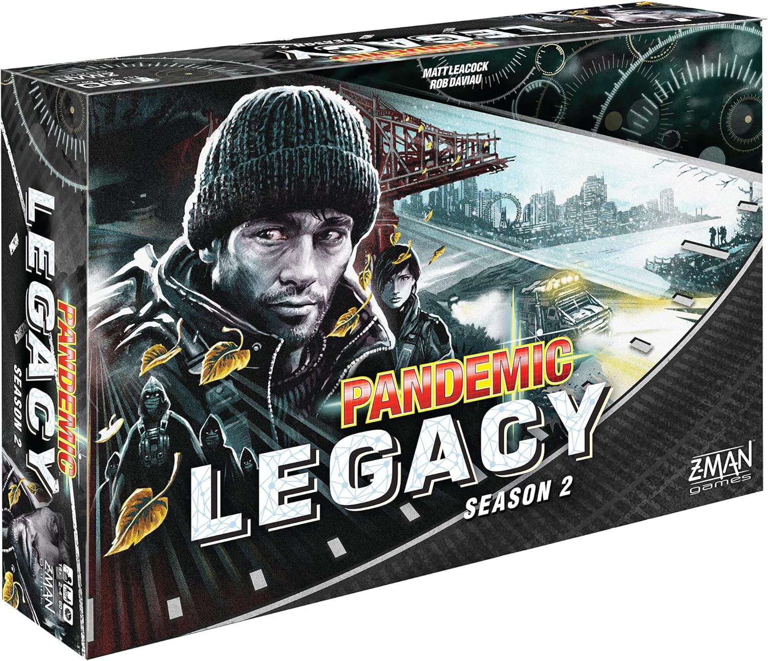 Z-Man Games, Pandemic Legacy Season 2 Black Edition, Board Game, Ages 13+, for 2 to 4 Players, 60 Minutes Playing Time
