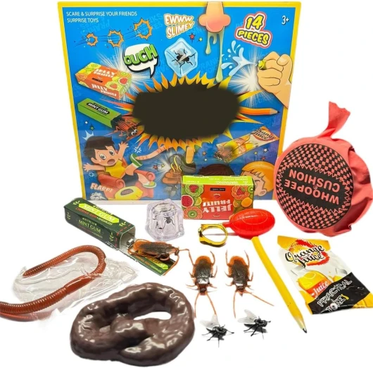 Jeux Farces Et Attrapes, Jouets de Farces Drôles, Jouets De Blague, Jouets De Farces Extrêmes Réalistes Ensemble De Farces pour Les Enfant, Les Amis Et La Famille, Kit De Jouets De Farces Polyvalent