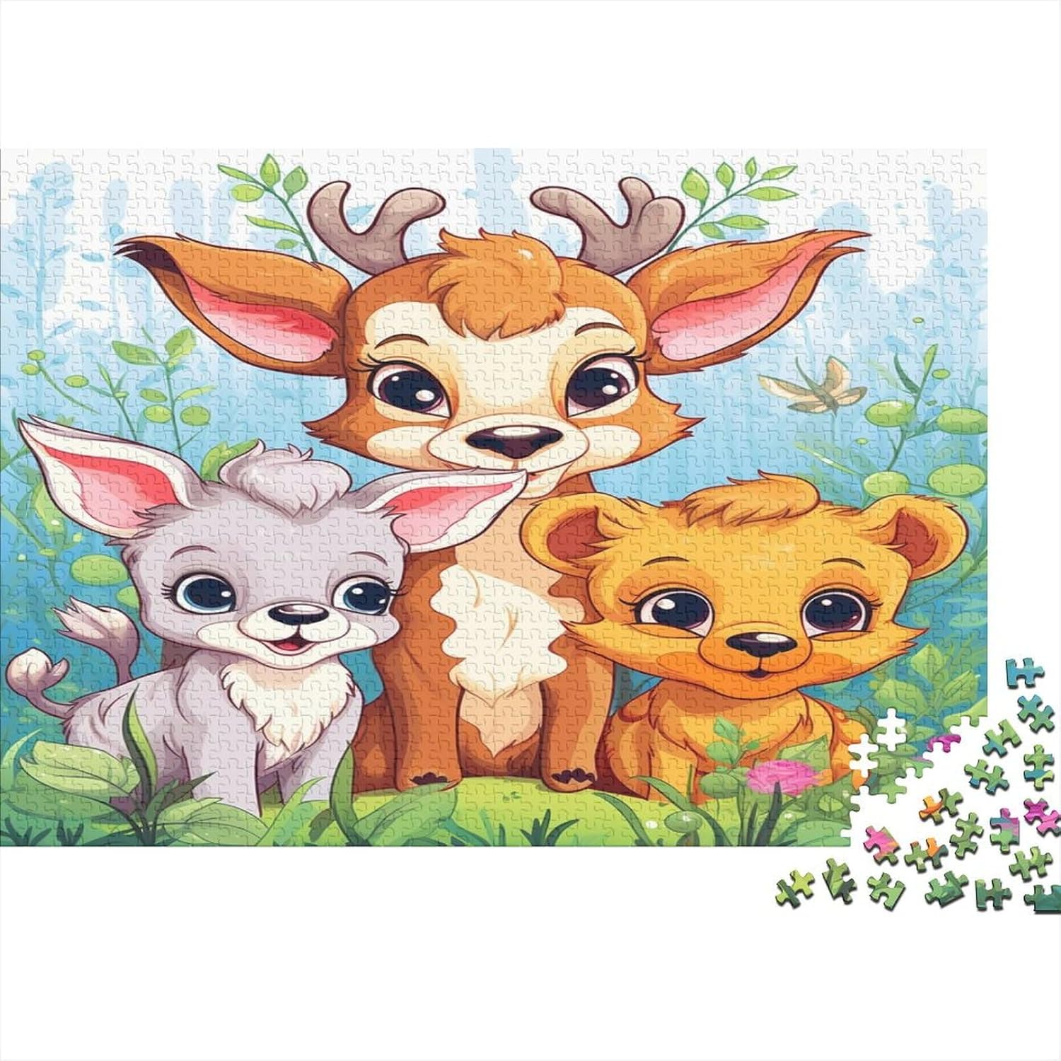 Monstre d'animation Puzzles 500 Pièces Dessin animé pour Adultes Family Jeux Décoration Intérieure Cadeaux d'anniversaire pour Noël Jeux ÉduChatifs Relaxation Et Sagesse 500pcs (52x38cm) 500pcs (52x38cm) Anime Monster