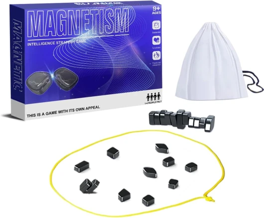 Jeu d'échecs magnétiques - Échecs de combat avec effet magnétique - Jeu d'échecs éducatif - Accessoire de fête portable pour réunion de famille et voyages (modèle de corde)