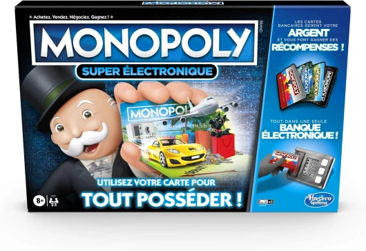 Monopoly Super Electronique, Jeu de société Classique, Technologie sans Contact, 8 Ans et Plus