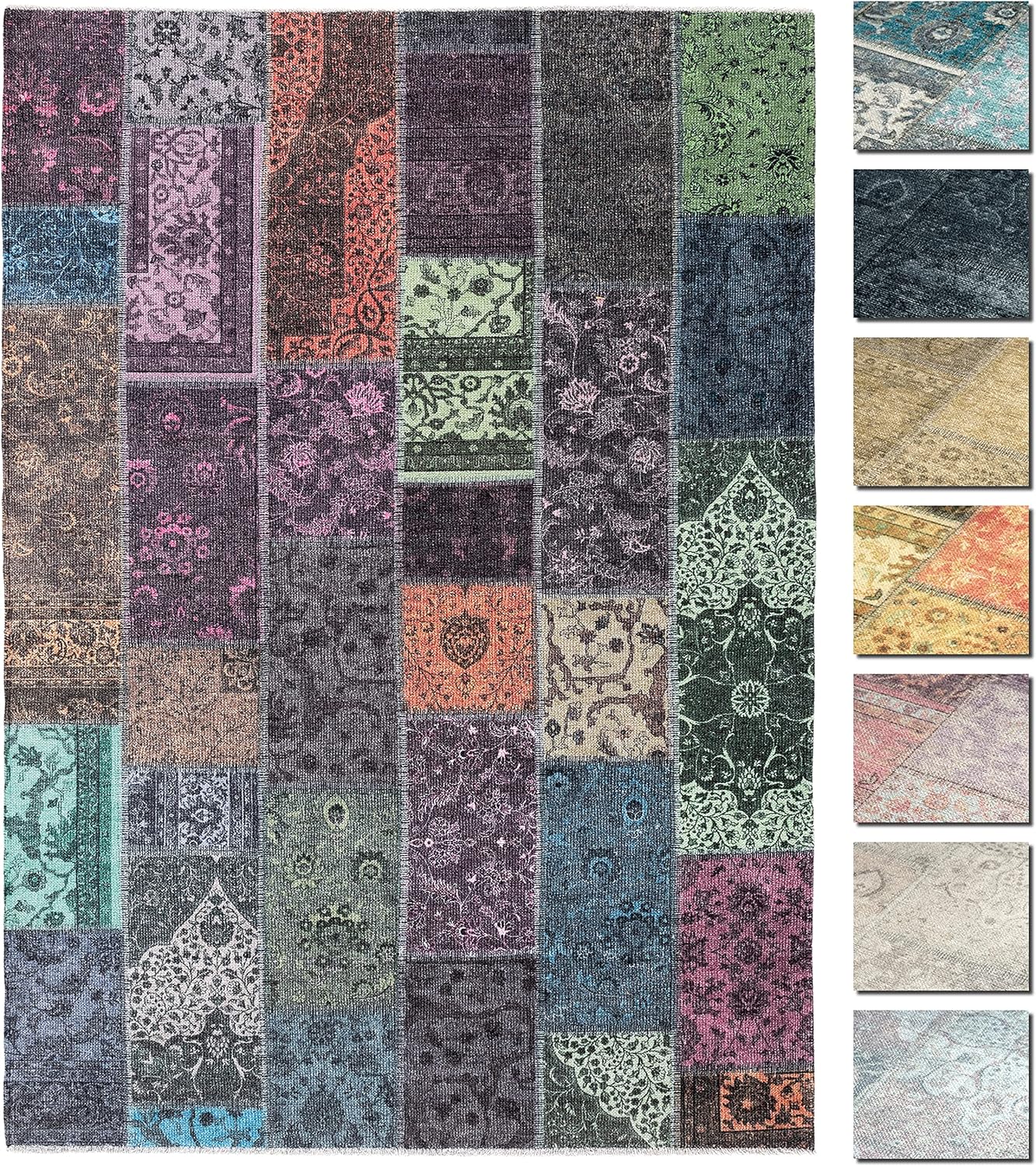Kelim Patchwork Tapis Salon Multi Coloré 230 X 320 cm,Tapis Chambre Moderne À Poils Courts, Ultra Doux