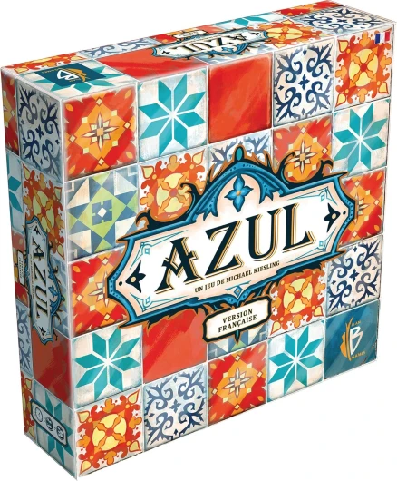 Asmodee - AZUL- Unbox Now - Récompensé As d'or - Jeu de Société pour Enfants dès 8 ans - Version Française - Jeu de Stratégie Pose de Tuiles & Mosaiques - 2 à 4 joueurs - 45 min - Plan B Games Azul : Jeu de Base