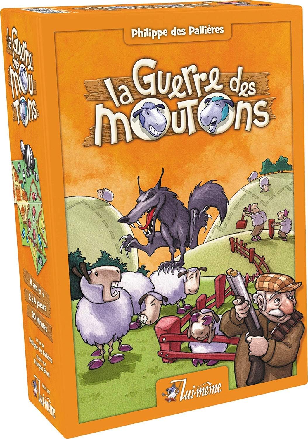 LA GUERRE DES MOUTONS - Jeu de Société pour Enfants dès 8 Ans - Jeu de Stratégie Amusant - Protégez votre Troupeau du Loup! - 2 À 4 Joueurs - 30 Min - Version Française - Lui Même