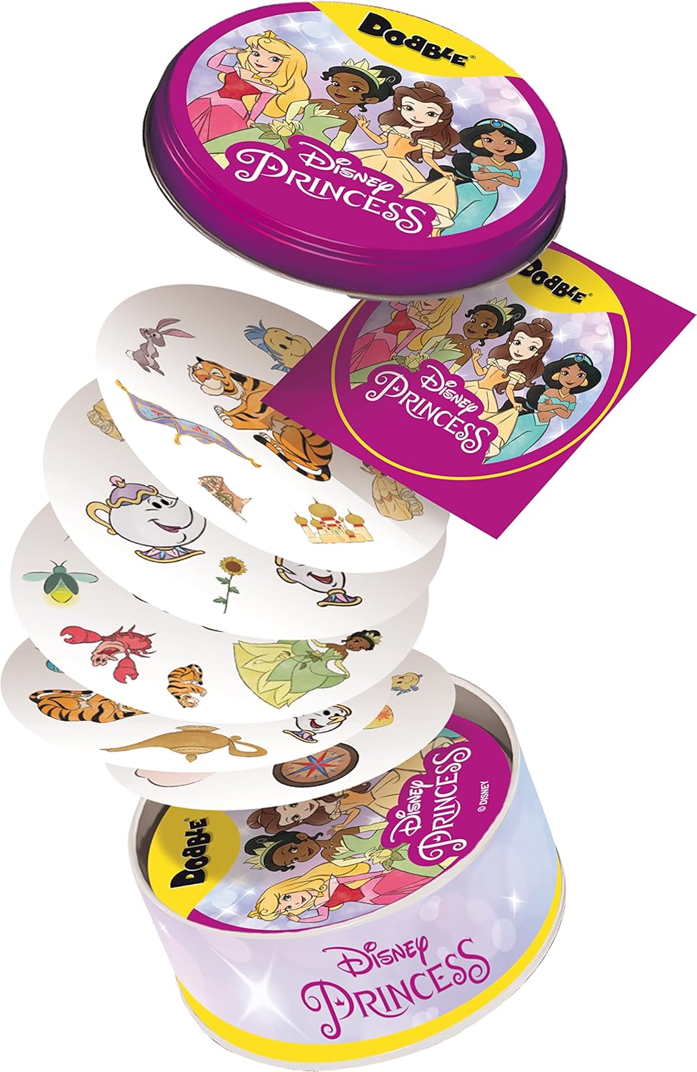 Dobble Disney Princess Jeu de Cartes à partir de 4 Ans 2 à 5 Joueurs Temps de Jeu de 10 Minutes - Version Anglaise d - Disney Princess Princesses Disney