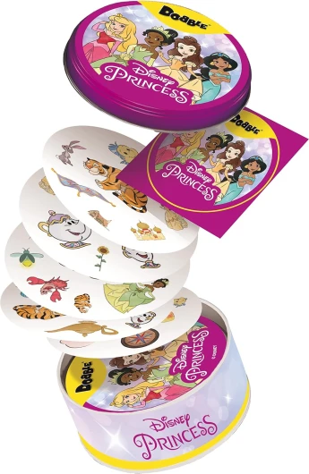 Asmodee Dobble Disney Princess Jeu de Cartes à partir de 4 Ans 2 à 5 Joueurs Temps de Jeu de 10 Minutes - Version Anglaise d - Disney Princess Princesses Disney