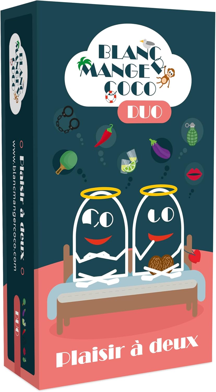 Blanc Manger Coco Plaisir À Deux - Version 2 Joueurs de Blanc Mange Coco Jeu d'ambiance hilarant pour Adultes idéal en Couple soirée Duo dès 16 Ans