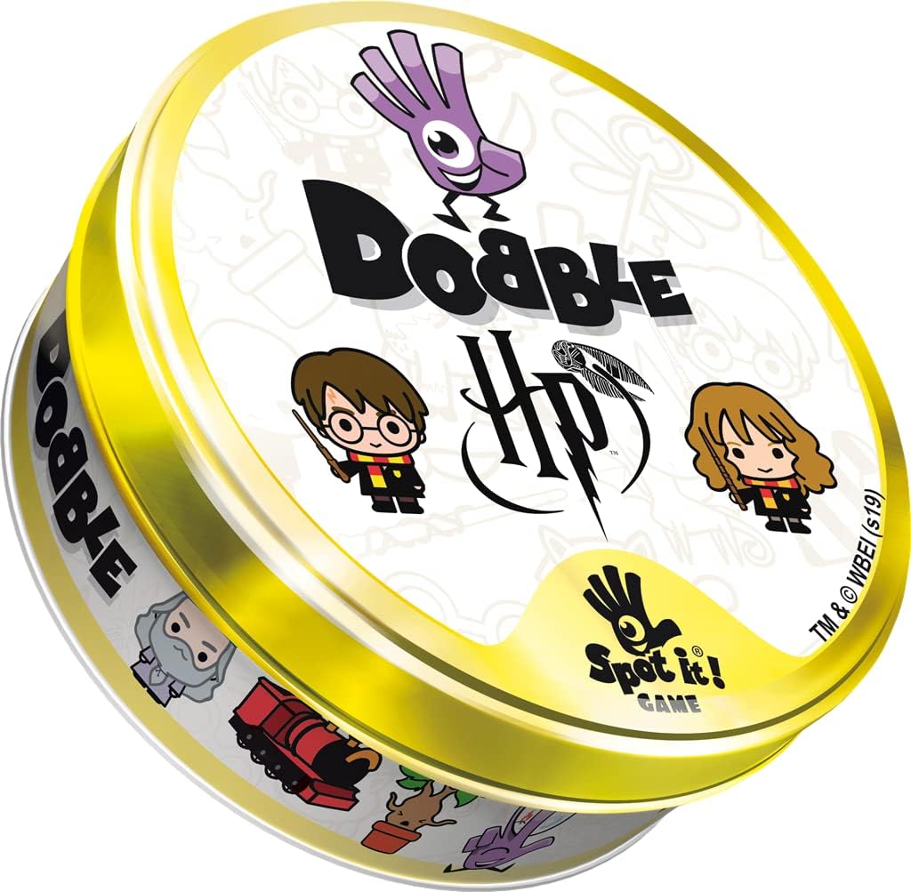 DOBBLE : Harry Potter - Jeu de Société Famille pour Enfants dès 6 ans - Jeu de Cartes 2 à 8 joueurs - Jeu de Rapidité - Boite en Métal Format Voyage- 15 min - Version Française - Zygomatic