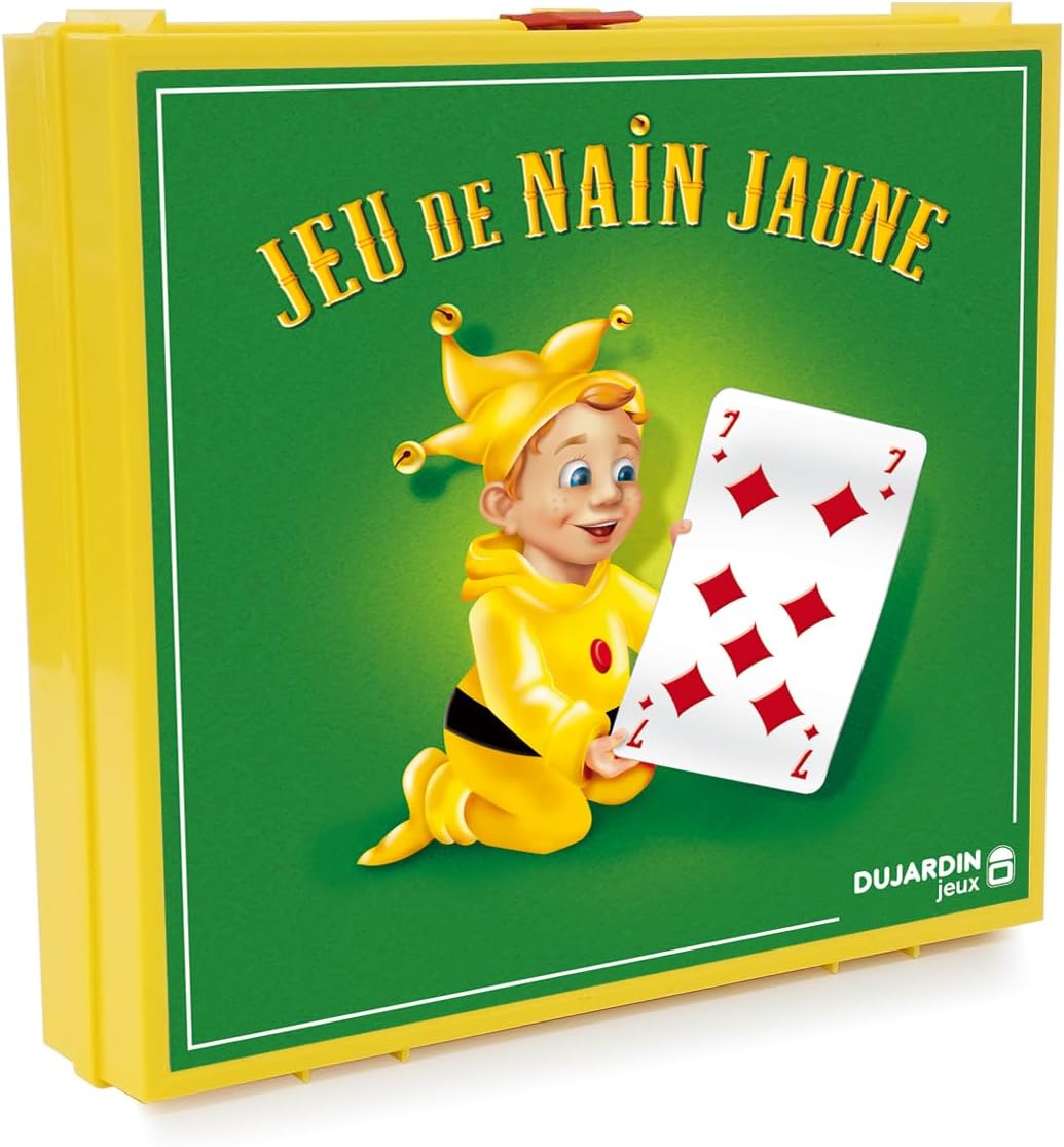 Dujardin – Le nain jaune – Jeu de société – Jeu de cartes – Jeu classique – Le véritable jeu du Nain Jaune – Se joue en famille et entre amis – 3 à 8 joueurs – Dès 7 ans