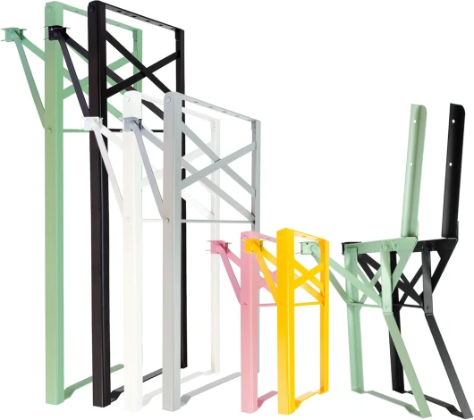 2X Garniture de Tente à bière, DIY châssis de Table Pliable, châssis de Banc, Garniture de chapiteau, Table de bière, Banc de bière (Noir, H43 x B23cm - Banc) H43 x B23cm - banc Noir