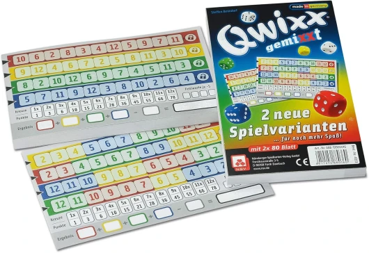 Nürnberger Spielkarten-Verlag GmbH Nuremberg Cartes à Jouer – 4033 qwixx gemixxt New Jouet modèles, Lot de 2 Coussinets