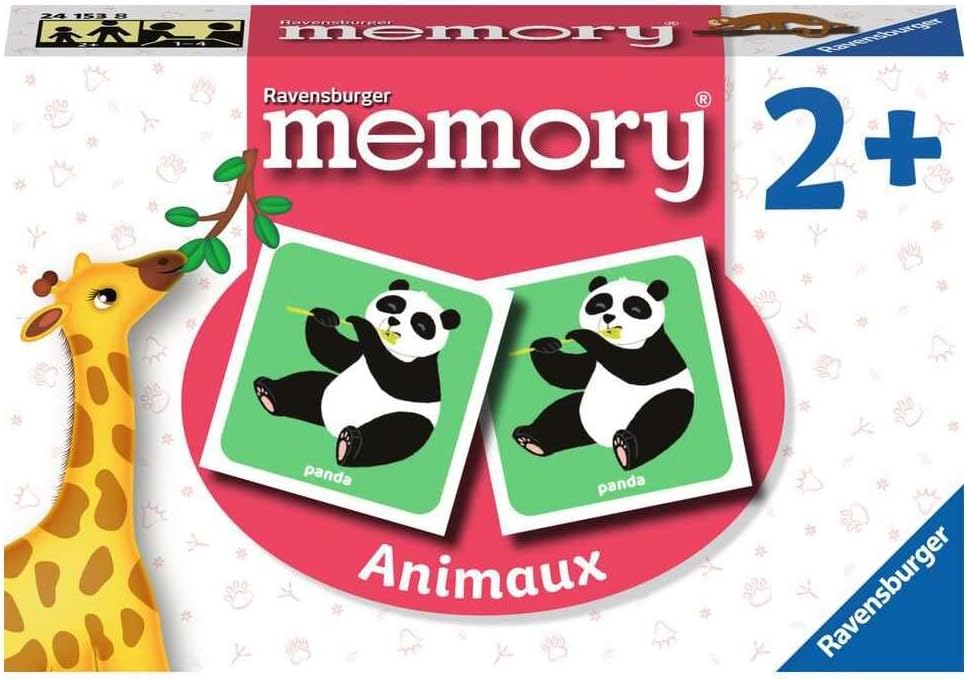 Jeu Educatif - Memory® - Les Animaux - Un Premier Jeu éducatif mêlant Observation, Association et mémorisation - A partir de 2 Ans - 24153