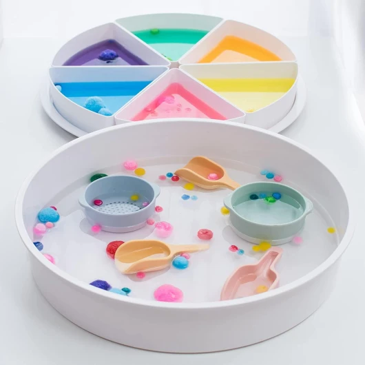 Plateau de Jeu Inspire My Play – Plateau Tuff avec Couvercle - Plateau de Jeu désordonné pour Tout-Petits - Plateau de Jeux sensoriels pour Enfants - Idéal pour Les Jeux de Sable et d’Eau