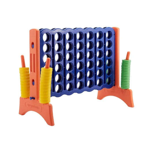 Puissance 4, format premium géant sans BPA, jeu pour enfant et adulte, housse de transport inclus, idée cadeau, multicolore, Bleu, Jaune, Rouge, Vert, grand format