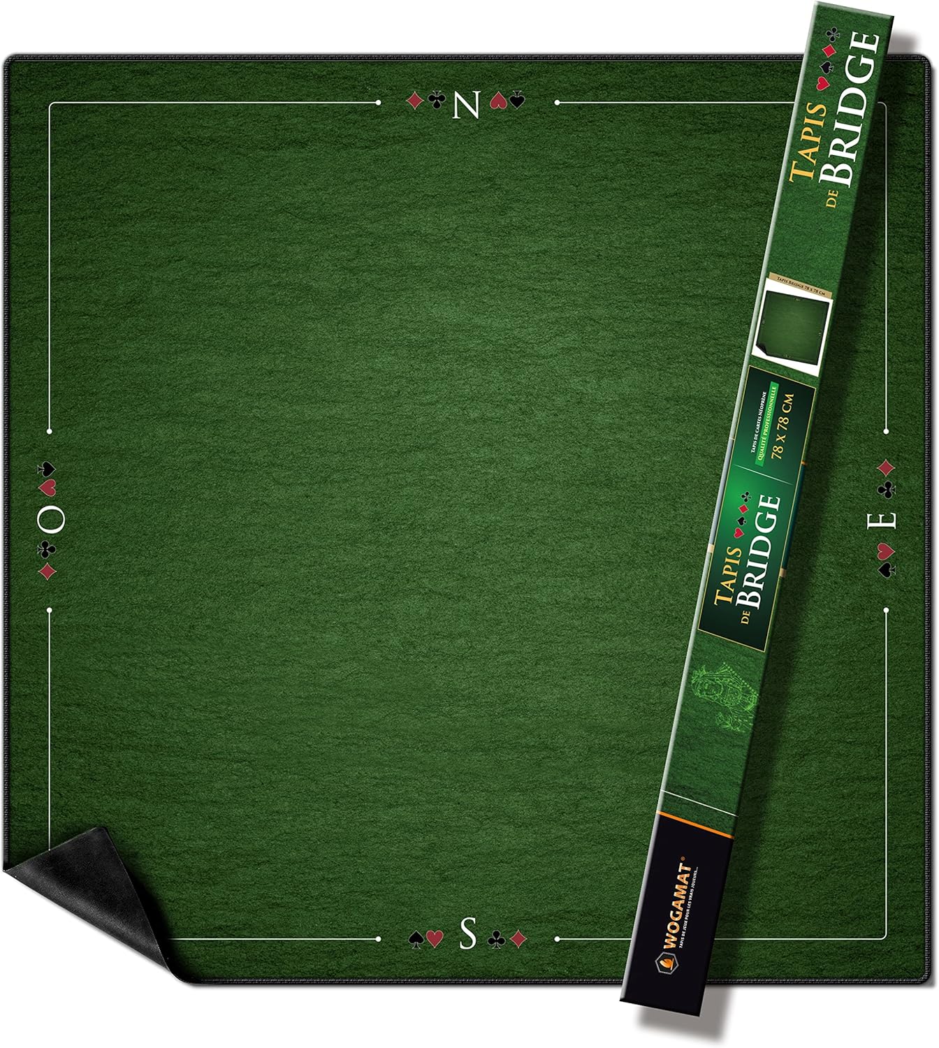 Officiel - Tapis Bridge 78 X 78 Cm - Professionnel Et Luxe – Neoprene Epais Antiderapant sur Tout Type De Surface –Glisse des Cartes Parfaite - s'adapte sur Tables de Bridge