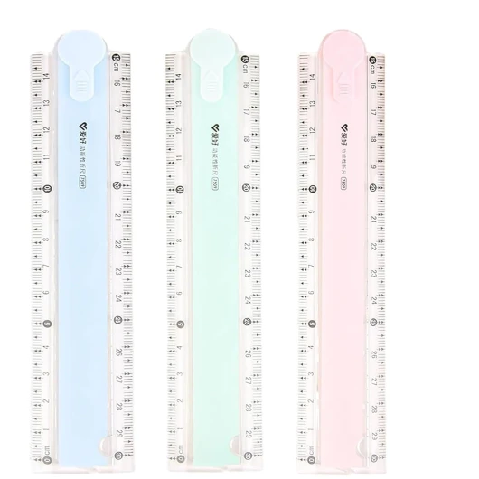 Règle pliable 3pcs, règle pliante multifonctionnelle en plastique, règle de mesure pliable, convient à la papeterie étudiante ou aux fournitures de bureau/pratique pour ranger