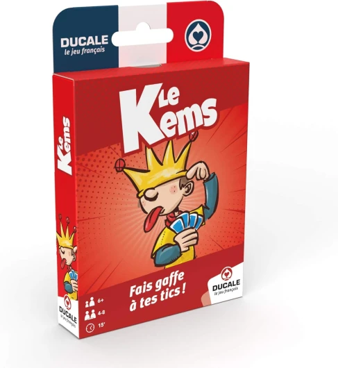 Kems Junior - Jeu de Cartes Enfant et Famille - 4 à 8 Joueurs - Dès 6 Ans, Rouge, Bleu