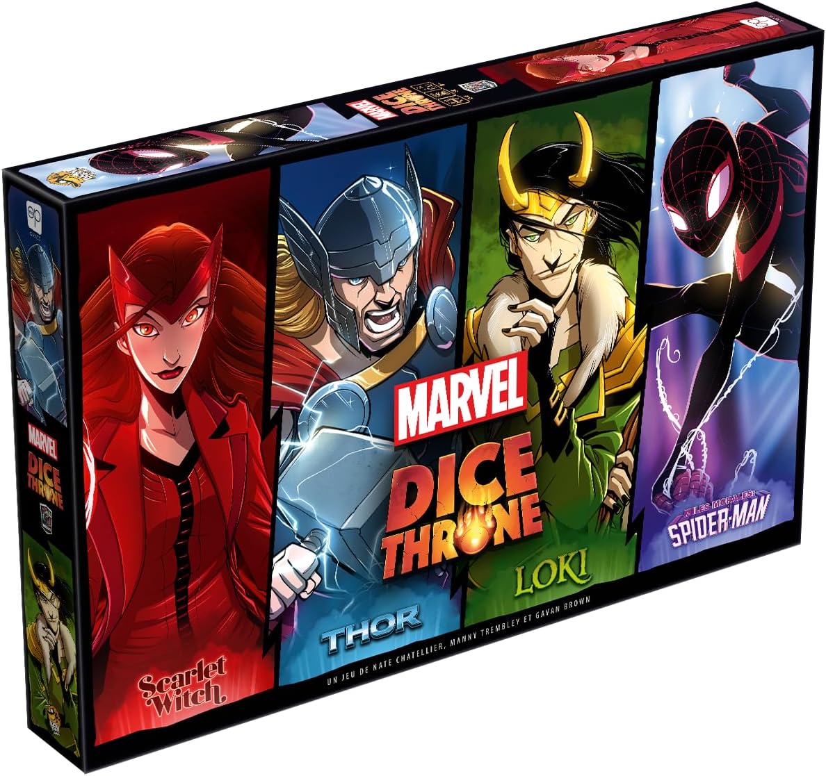 Marvel Dice Throne - Scarlet Witch, Thor, Loki, Spider-Man, Jeu de Stratégie, Jeu de Société, A partir de 8 Ans, 2 à 4 Joueurs, 30 Minutes