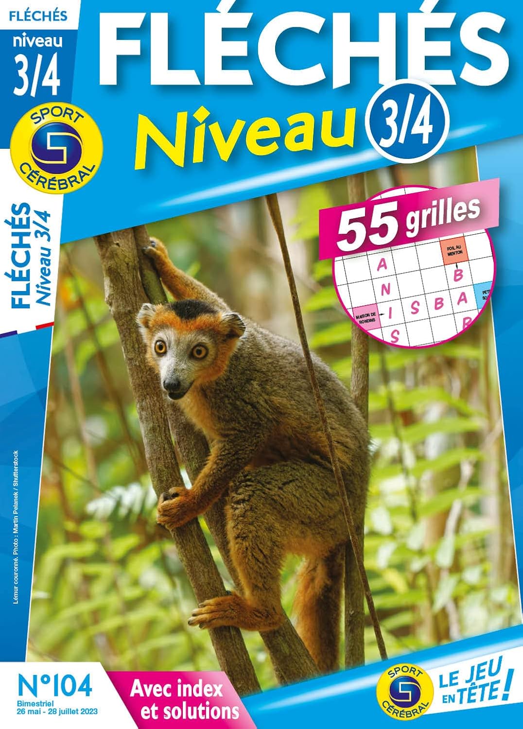 Fléchés Niveau 3/4- Numéro 104 - Magazine Mots fléchés - Sport Cérébral