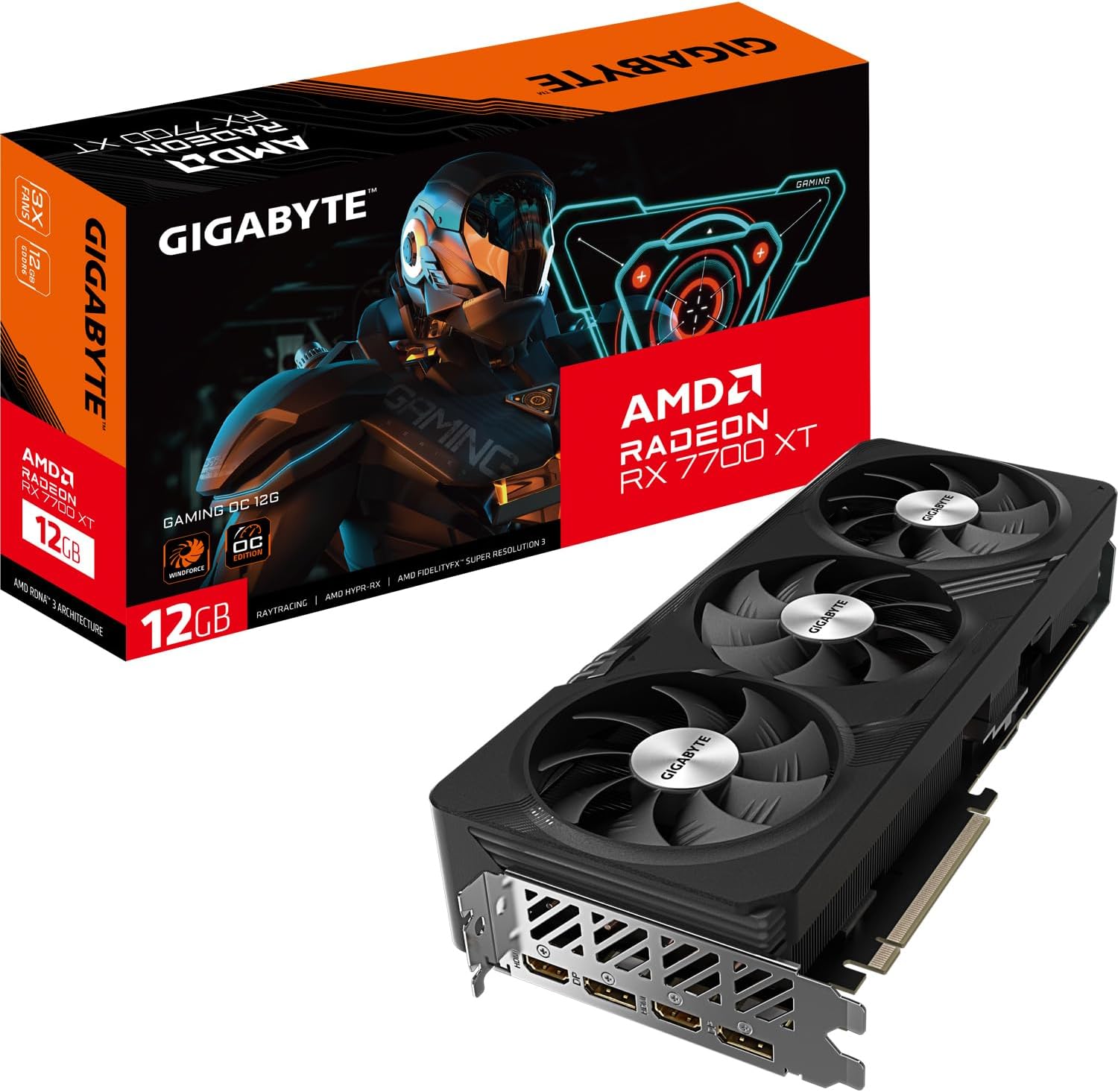 Radeon RX 7700 XT Gaming OC Carte Graphique -GV-R77XTGAMING