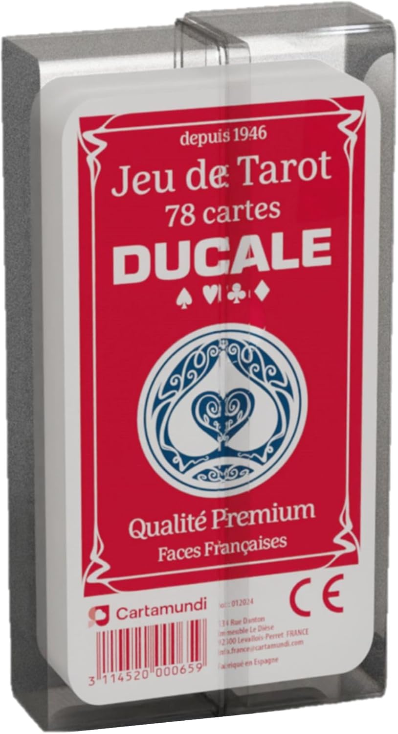 Ducale Origine - Jeu de 78 Cartes à Jouer - Jeu de Tarot - Boîte Plastique