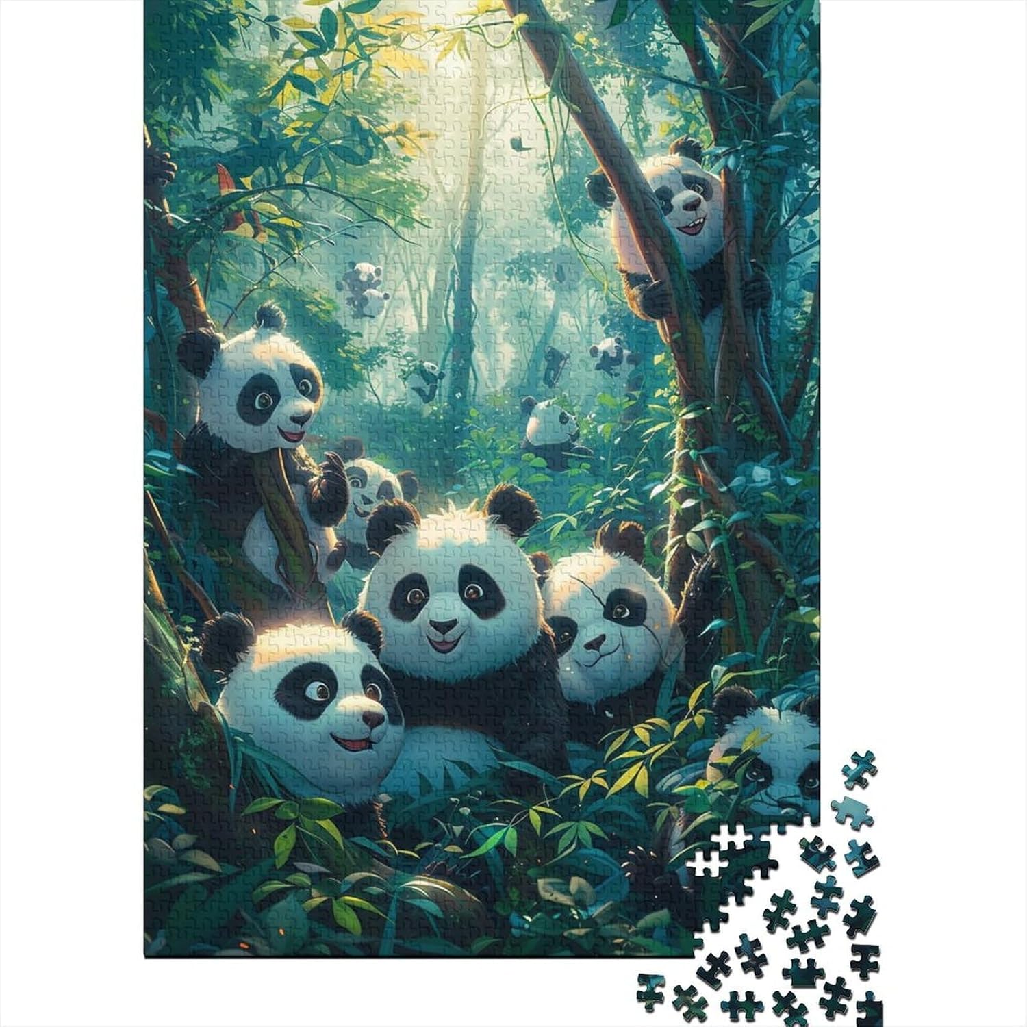 Panda géant Puzzles pour Adultes 1000 Pièces pour Adultes, Puzzle 1000 Pièces pour Adultes Jeux De Puzzle StimulLes Fourmis Convient Aux Hommes Et Aux Femmes 1000pcs (75x50cm)