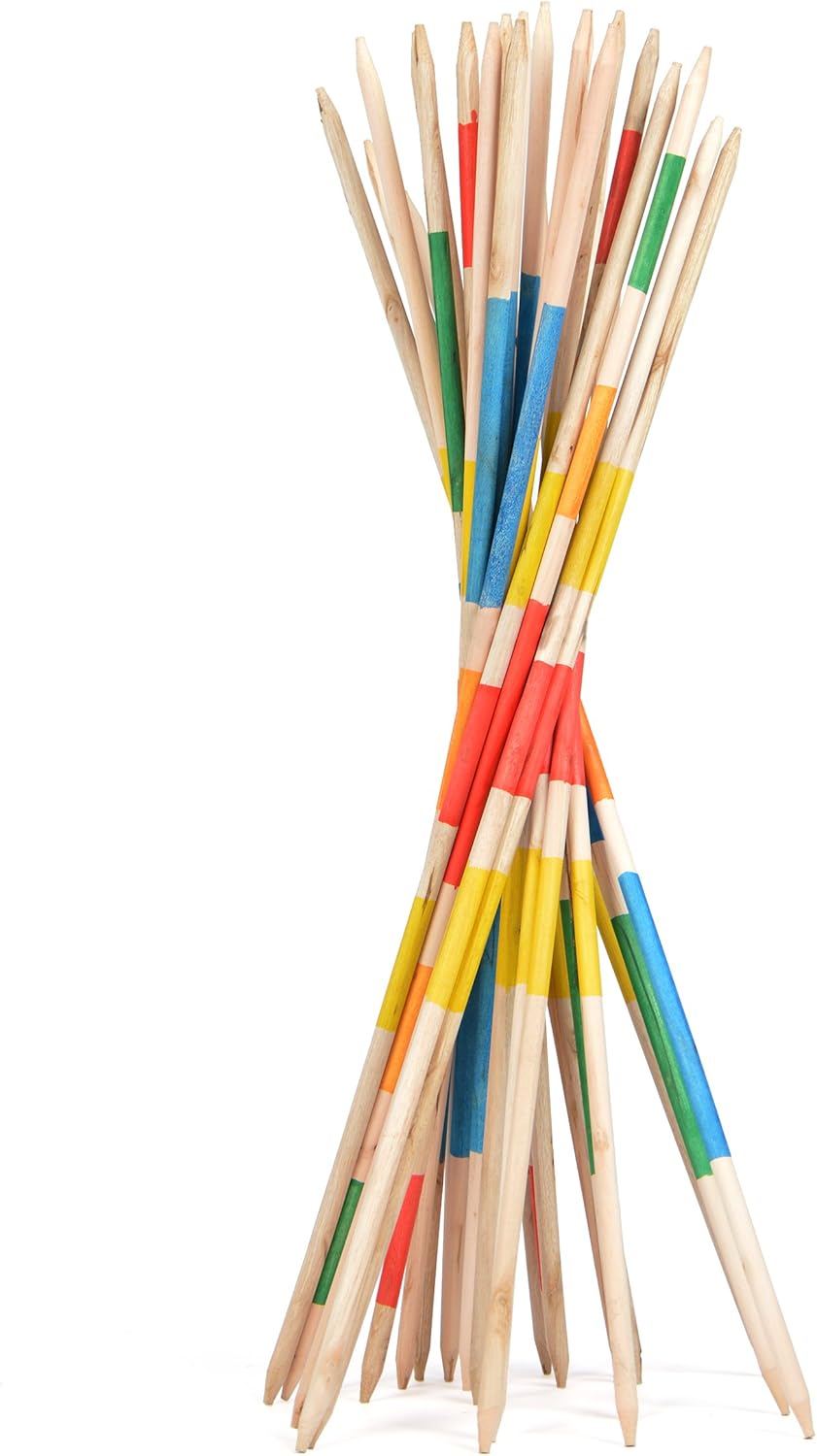 Ocean 5 XXL Mikado - Mikado Géant en Bois 80cm - Le Jeu De Société Classique - Jeux Extérieur Mikado - Jeux Extérieur Enfants et Adultes