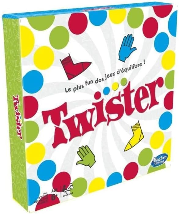Twister, Jeu de Société et d’Équilibre pour Enfants dès 6 Ans et Adultes, Jouets de Pâques, Jeu de Groupe pour Intérieur, Version Française