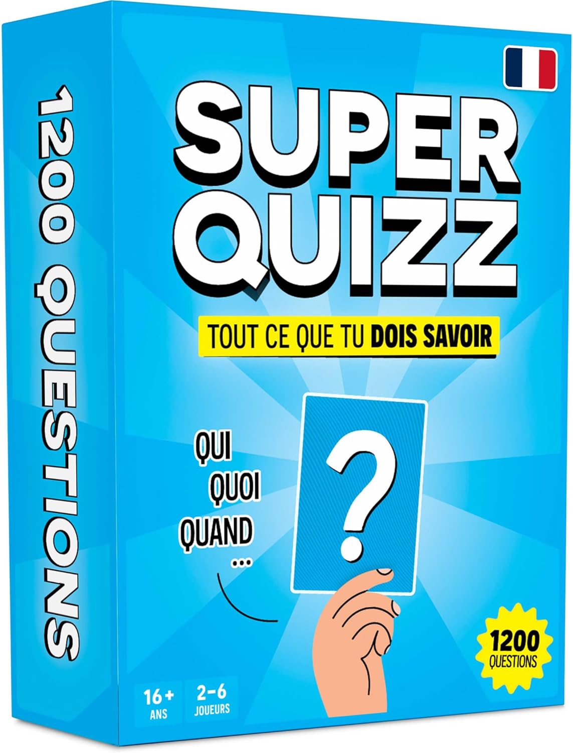 Super Quizz - Jeu Trivial - Jeux de Société Adulte avec 1200 Questions de Culture Générale - Jeu de Societe Amusant avec Cartes - Jeu pour la Famille avec Adolescents et Adultes - Cadeau pour Garçons