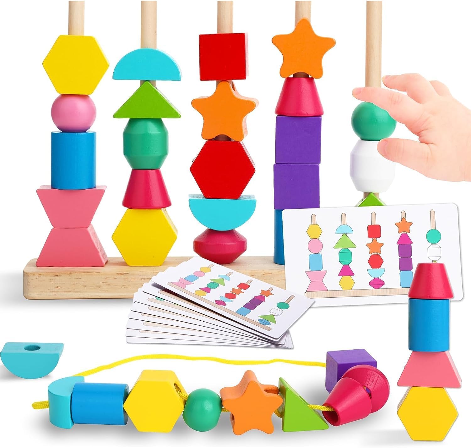 Montessori Jouet à Partir de 2-5 Ans, en Bois, Jeu de Tri pour Garçon et Fille, Motrice Éducatif, Cadeau