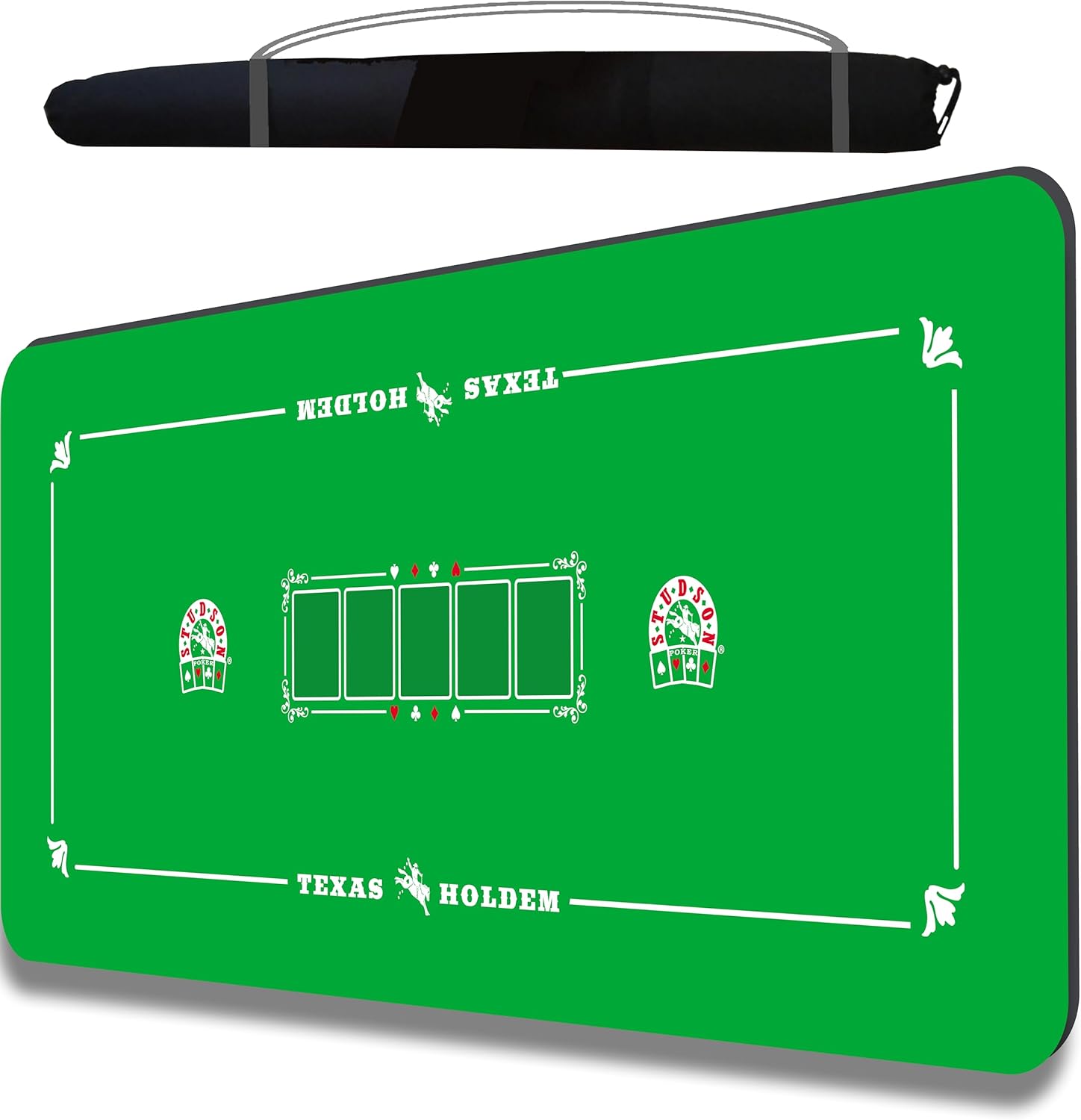 Tapis de Poker Studson 125x60 en néoprène avec Sac de Transport