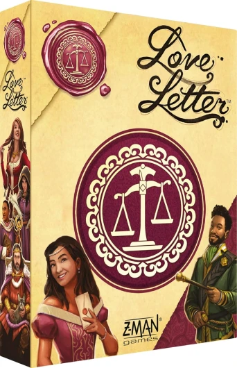 Asmodee - LOVE LETTER - Jeu de Cartes Stratégique pour Adultes et Enfants dès 14 Ans - Jeu de Société Rapide - Prise de Risque & Déduction - 2 à 6 Joueurs - 15 Min - Version Française - Z-Man Games