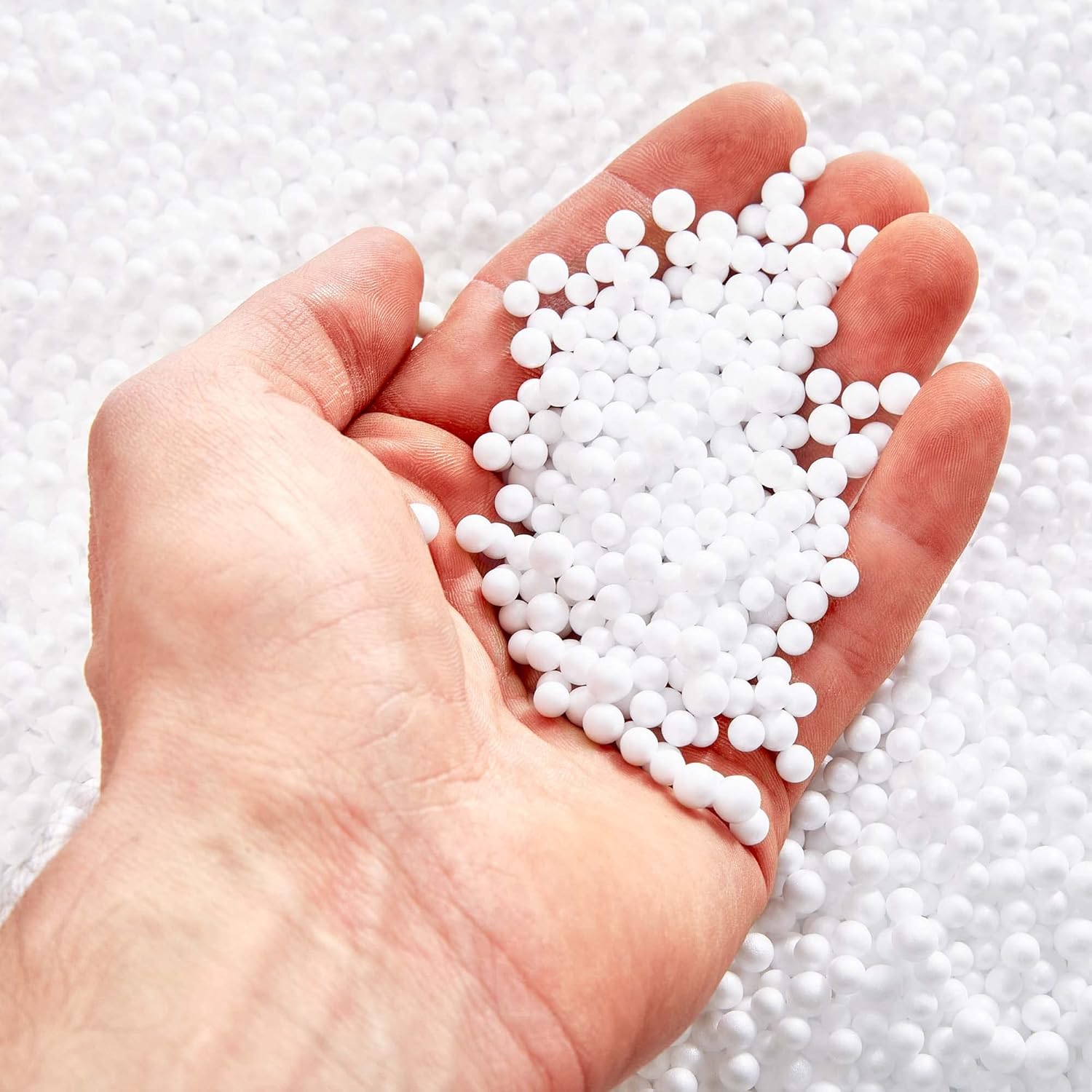 Bonvivre© Premium Perles EPS Billes de Polystyrène Boules de Polystyrène 50L - Coussin de Recharge-Matériel d'emballage Remplissage Paquet Pouf Microperles Coussin d'allaitement