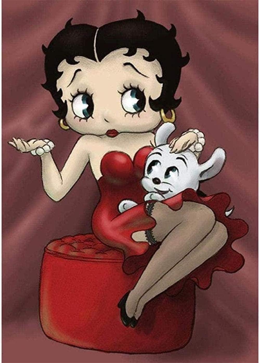 Puzzle Betty Boop Puzzle Puzzles 1000 pièces Puzzle Jouets intellectuels Puzzle décontracté pour Adultes et Adolescents Puzzle Jouet 38x26CM