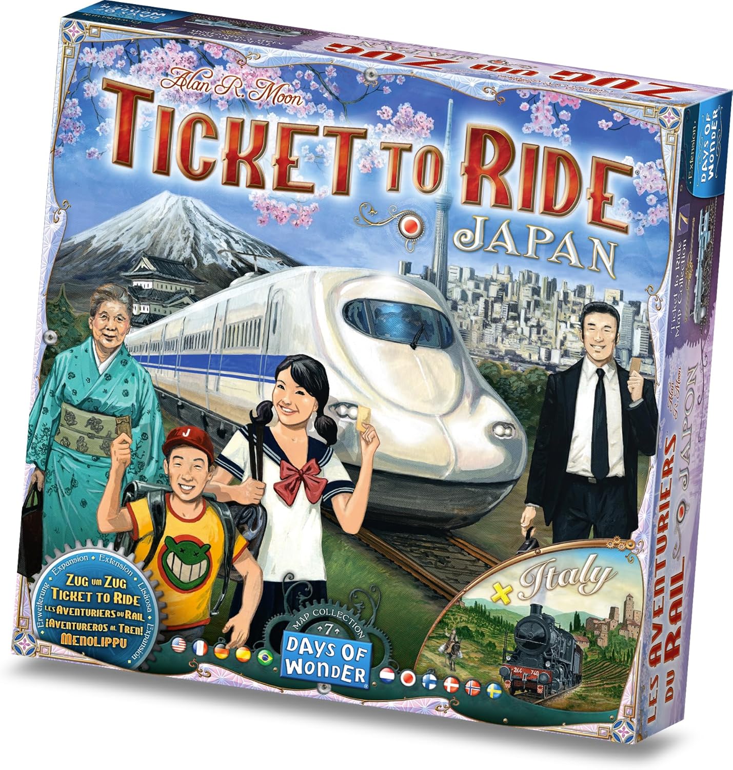 Les AVENTURIERS du Rail : Extensions Japon + Italie - Version Française - Jeu de Société & Stratégie pour Enfants dès 8 Ans - 2 à 6 Joueurs -30 à 60 Min- A Jouer avec Un Jeu de Base -Days of Wonder
