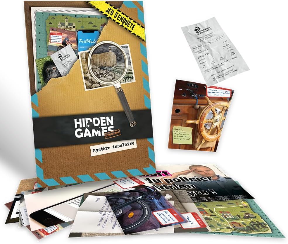 Scène du Crime - Mystère insulaire - Jeu de scène de Crime réaliste et passionnant, Escape Room coopératif en français